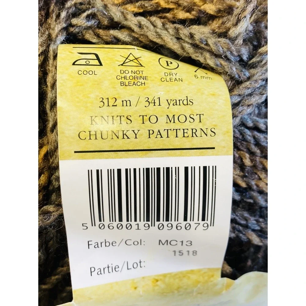 NEW 200g James C Brett MARBLE CHUNKY Yarn Browns MC13 100 % Acrylic
